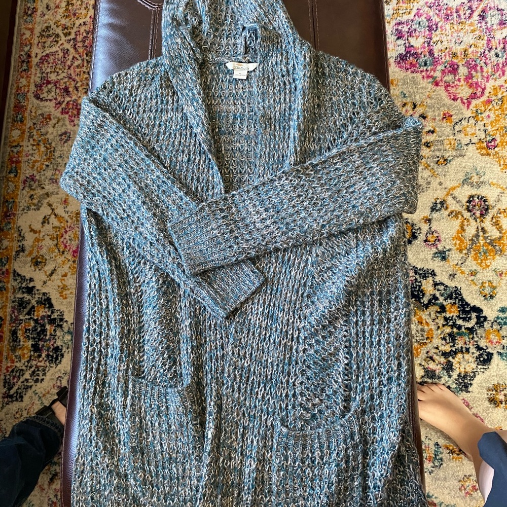 Green/blue knit cardigan - Picture 1 of 3
